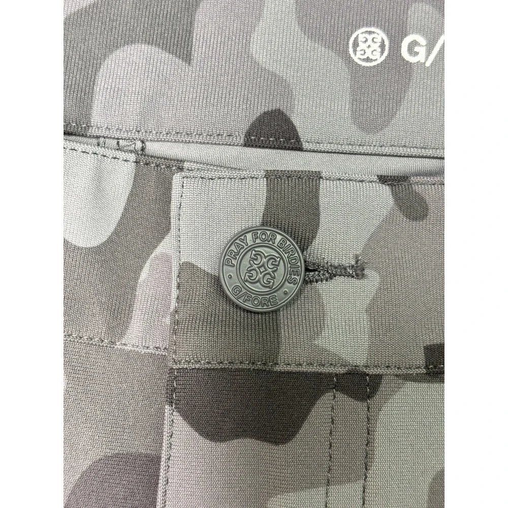 NWT G/FORE Mens TOUR 5 POCKET 4-WAY STRETCH STRAIGHT LEG PANTS Grey‎ Camo 35/32